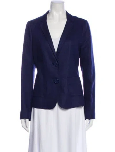 Pre-owned Kate Spade Linen Blazer In Blue