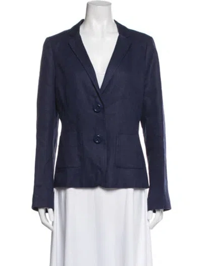 Pre-owned Kate Spade Linen Blazer In Blue