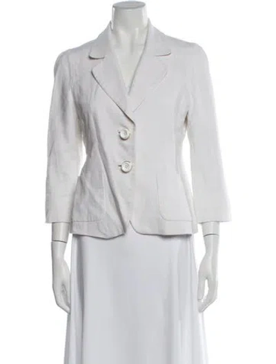 Pre-owned Kate Spade Linen Blazer In Neutral