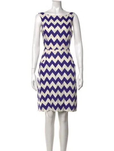 Pre-owned Kate Spade Linen Knee-length Dress In Blue