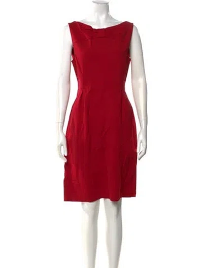 Pre-owned Kate Spade Linen Knee-length Dress In Red