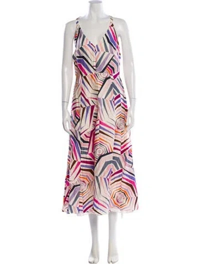 Pre-owned Kate Spade Linen Long Dress In Neutral