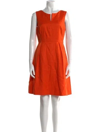 Pre-owned Kate Spade Linen Mini Dress In Orange
