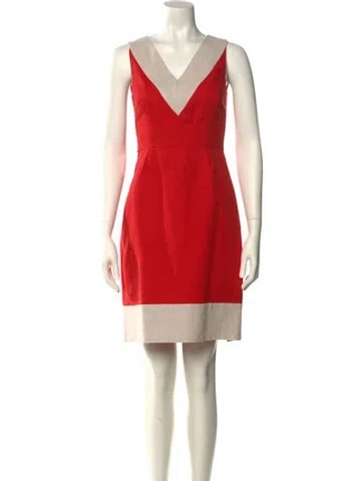 Pre-owned Kate Spade Linen Mini Dress In Red