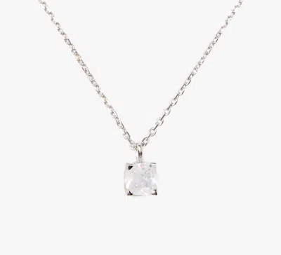 Kate Spade Little Luxuries 6mm Square Pendant In Metallic