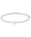 Kate Spade Little Luxuries Imitation Pearl Hinge Bracelet In Clear,silv