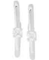 Kate Spade Little Luxuries Imitation Pearl Small Hoop Earrings, 1" In Clear,silv