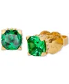 Kate Spade Little Luxuries Pave & Crystal Square Stud Earrings In Green,gold