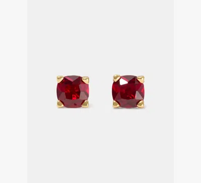 Kate Spade Little Luxuries Square Studs In Red