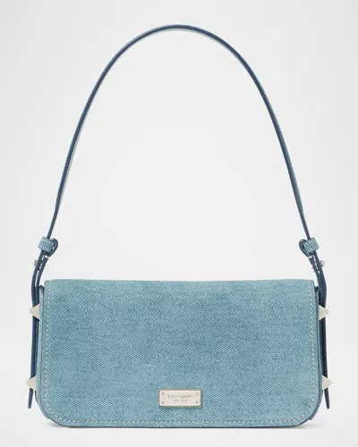 Kate Spade Liv Denim Suede Shoulder Bag