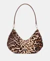 Kate Spade Liv Downtown Leopard Convertible Shoulder Bag In Brown