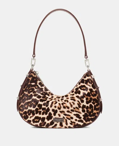 Kate Spade Liv Downtown Leopard Convertible Shoulder Bag In Brown