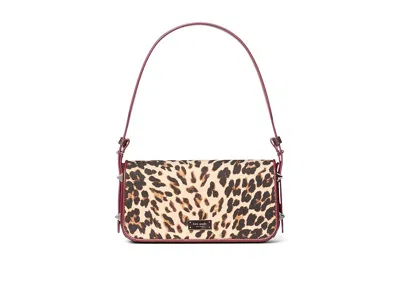 Kate Spade Liv Downtown Leopard Fabric Shoulder Bag Tote Handbags Leopard Multi: One Size In Brown