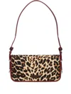 Kate Spade Liv Downtown Leopard-print Shoulder Bag In Brown