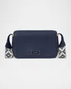 Kate Spade New York Small Liv Pebble Leather Flap Crossbody Bag In Parisian Navy