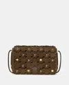 Kate Spade Liv Floral Embellished Suede Crossbody Bag