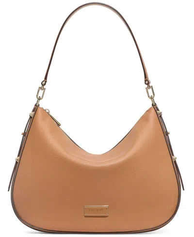 Kate Spade Liv Large Pebbled Leather Hobo Shoulder Bag In Brown