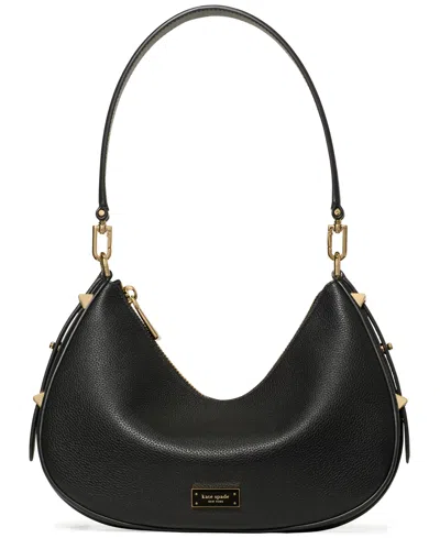 Kate Spade Liv Pebbled Convertible Small Shoulder Bag In Black
