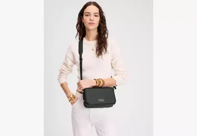 Kate Spade Liv Pebbled Leather Crossbody In Black