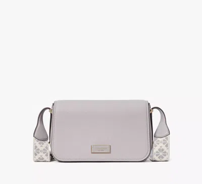 Kate Spade Liv Small Flap Crossbody In Nimbus Grey