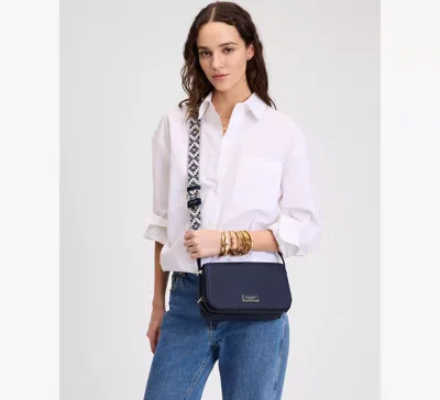 Kate Spade Liv Small Flap Crossbody In Parisian Navy