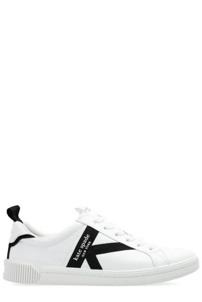 Kate Spade Lace-up Low-top Sneakers In White
