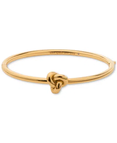 Kate Spade Logo-engraved Thin Bangle Bracelet In Gold.