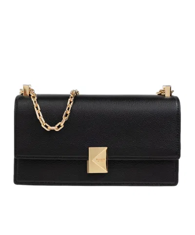 Kate Spade New York Deco Pebble Leather Convertible Crossbody Bag In Black