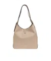 Kate Spade Large Deco Timeless Taupe Leather Shoulder Bag In Nude