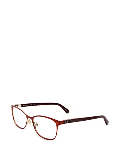 Kate Spade Logo-plaque Cat-eye Glasses In Red