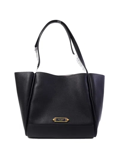 Pre-owned Kate Spade Logo-plaque Shoulder Bag In Black