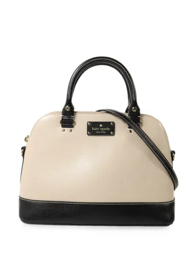 Pre-owned Kate Spade Logo-plaque Shoulder Bag In Neutral