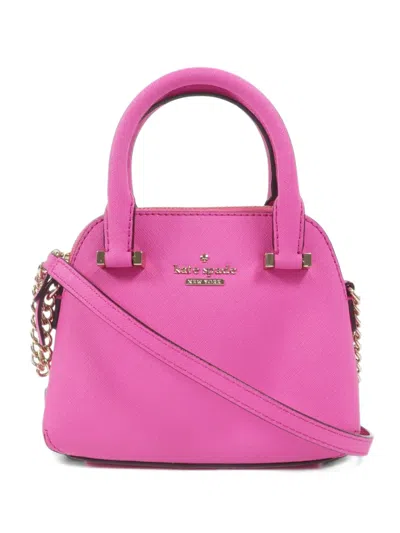 Pre-owned Kate Spade Logo-plaque Two-way Tote Bag In Purple