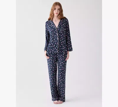 Kate Spade Long Pajama Set In Blue