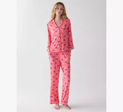 Kate Spade Long Pajama Set In Pink