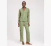 Kate Spade Long Pj Set In Green Dot