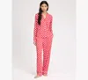 Kate Spade Long Pj Set In Red Dot