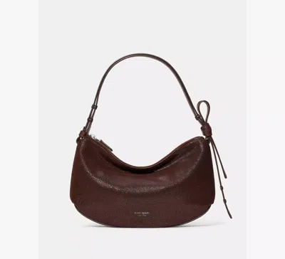 Kate Spade Loop Dot Suede Shoulder Bag In Brown