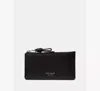 Kate Spade Loop East West Zip Card Case In Black