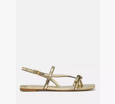 Kate Spade New York Loop Metallic Ankle Strap Sandal In Gold