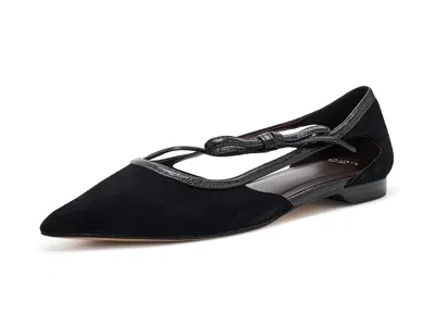 KATE SPADE LOOP FLATS WOMEN'S SANDALS BLACK: 6.5 M, LEATHER