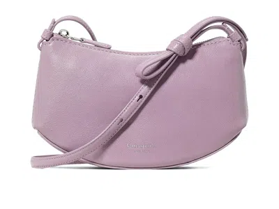 Kate Spade Loop Glazed Leather Crossbody Wallet Handbags Market Purple: One Size