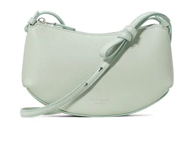 Kate Spade Loop Pebbled Leather Crossbody Wallet Handbags Mint Frosting: One Size In Green