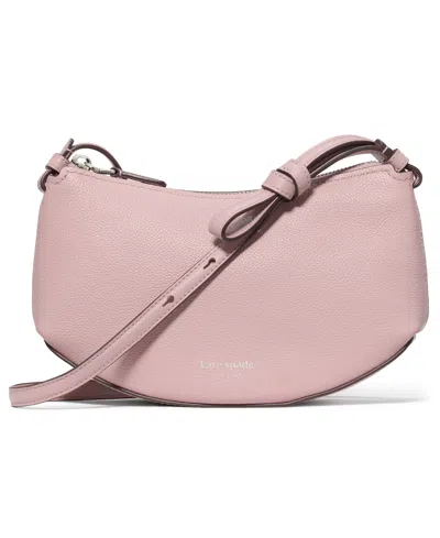 Kate Spade Loop Small Pebbled Leather Crossbody Bag In Pink