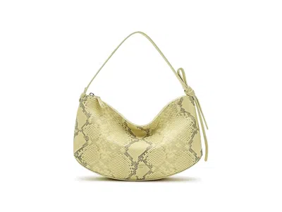 Kate Spade Loop Snake Embossed Leather Shoulder Bag Clutch Handbags Pale Citron: One Size In Brown