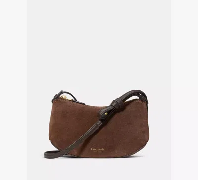 Kate Spade Loop Suede Crossbody In Brown