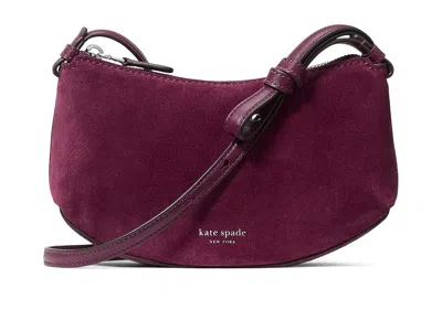 Kate Spade Loop Suede Crossbody Wallet Handbags Purple Agate: One Size