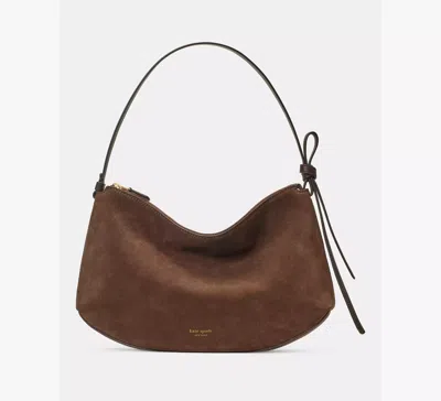 Kate Spade Loop Suede Large Shoulder Bag In Brown