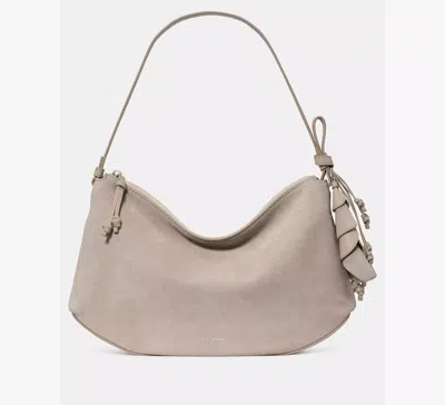 Kate Spade Loop Suede Large Shoulder Bag In Neutral