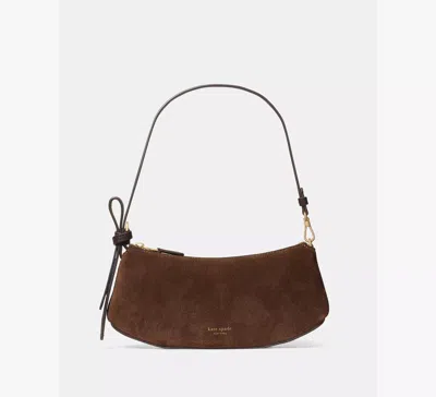 Kate Spade Loop Suede Pochette In Brown